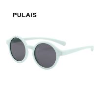 PULAIS แว่นตากันแดดสำหรับเด็ก,แว่นกันแดดแฟชั่นแว่นตาป้องกันรังสี UV โพลาไรซ์นักออกแบบแบรนด์หญิงกลมสำหรับเด็กผู้ชายและเด็กผู้หญิง