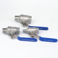 1/4 1/2 3/4 1 2 BSPT Female To Male 304 Stainless Steel 2-Piece Type Ball Valve Full Port Water Steam 358 PSII