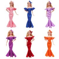 New 30CM Barbies Doll Clothes Fashion Solid Color Dress For 11.8 Doll Toys Girls Toy Accessories Children Birthday Present