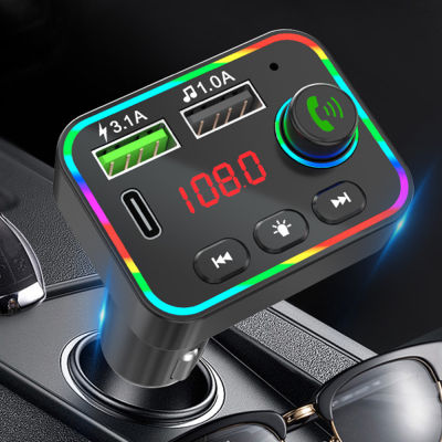 เครื่องเล่น MP3มัลติมีเดียในรถยนต์เครื่องส่งสัญญาณ FM USB ชาร์จเร็วในรถยนต์ที่ชาร์จโทรศัพท์มือถือ Bluetooth แฮนด์ฟรี