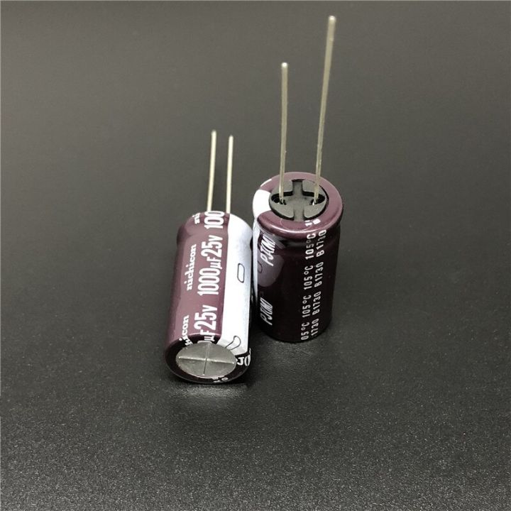 5pcs-50pcs-1000uf-25v-nichicon-pj-series-12-5x25mm-low-impedance-long-life-25v1000uf-aluminum-electrolytic-capacitor