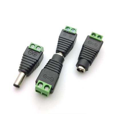 10Pcs CCTV Cameras 2.5x5.5mm 5.5*2.5mm Male Female DC Power Plug Jack Adapter Connector Plug  Wires Leads Adapters