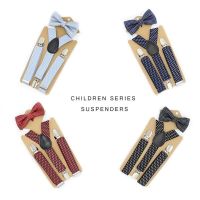 Elastic Boys Gilrs Suspender Bowtie Set Children Wedding Bowties Suspenders Baby Kids Polka Dots Bow Ties Braces Belt Boys Clothing