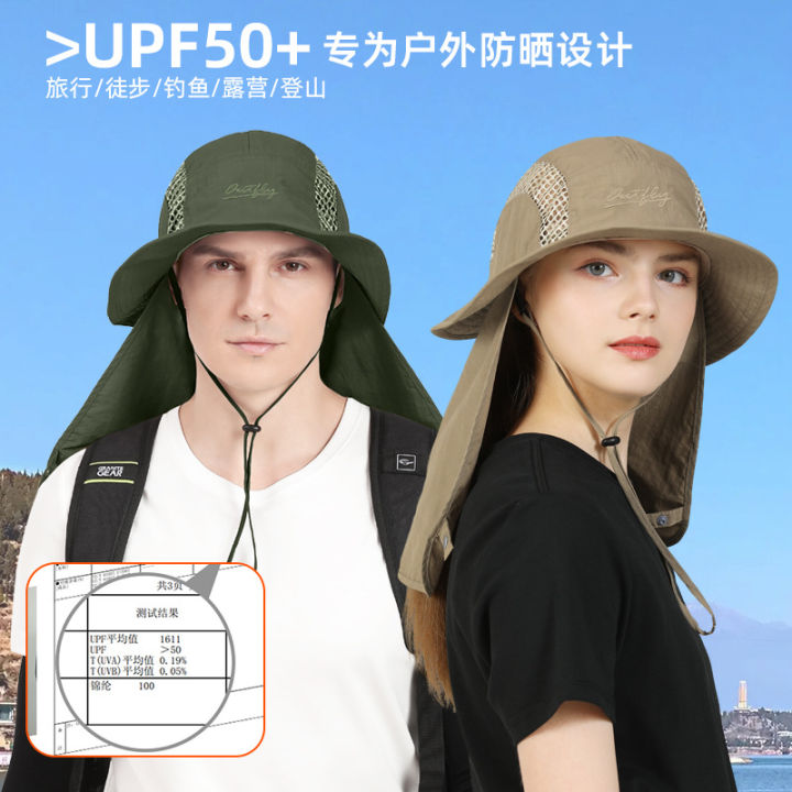 cw-cross-border-spring-and-summer-new-neck-protection-integrated-bucket-hat-mens-outdoor-sports-sunhat-fishing-sun-hat-shawl-hat