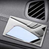 【cw】Car Visor Cosmetic Mirror Creative Safe Mini Car Interior Sun-Shading Stainless Steel Cosmetic Mirror for Vehicle ！