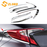 4Pcs Abs Chrome Car Style Rear Back Lamp Tail Light Cover Trim for Fit Toyota CHR CHR 2016 2017 2018 2019 2020.