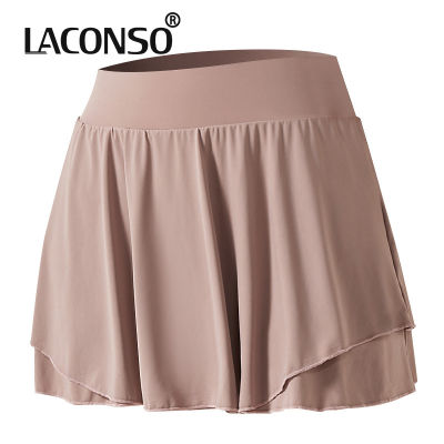 LACONSO Womens Tennis Golf Skirt Skort Double Layer Short Pants Sports Dance Yoga Fitness Running y Beautiful Workout Outfit