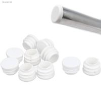 ⊕ 12pc Furniture Foot Tubing End Cap Round Equipment Pipe Tube Cover White Fencing Post Insert PlugDurable Chair Leg Insert Glide