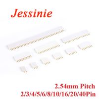 10pcs 2.54mm Pitch Single Row Female Pin Straight Female Header Connector Socket 1X2/3/4/5/6/8/10/16/20/40Pin PCB For Arduino