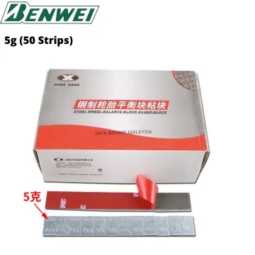 Metal Scraper Balancing Blocks On Weights Removal Tape For Adhesive Stick