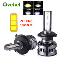 Ovehel 16000LM ZES H7 Led H4หลอดไฟ9005 9006 Hb3 Hb4 3000K 4300K 6000K 12V H9 H11หมอกหลอดไฟไฟรถยนต์ไฟหน้า Led อัตโนมัติ