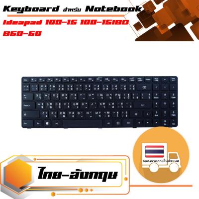 สินค้าคุณสมบัติเทียบเท่า คีย์บอร์ด เลอโนโว - Lenovo keyboard (ไทย-อังกฤษ, สีดำ) สำหรับรุ่น Ideapad 100-15 100-15IBD B50-50