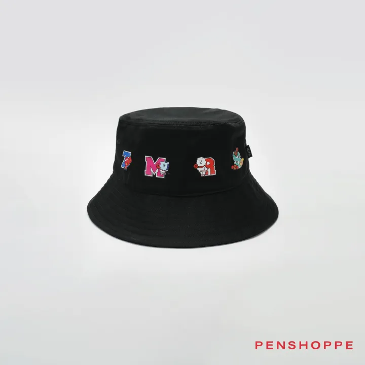 Penshoppe With Bt21 Bucket Hat For Men (black) 