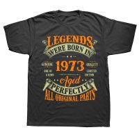 Funny 49th Birthday Vintage Legends 1973 | Mens Cotton T-shirt 1973 - Funny 49th XS-6XL