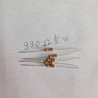 0000663 R 330 Ω 1/2 W อาร์ 330 โอห์ม  330 โอม ตัวต้านทาน รีชีสเตอร์ Resistor 20 ตัว