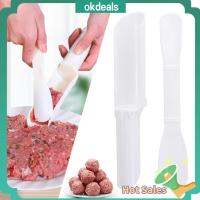 OKOdeals อุปกรณ์ที่ใช้ในครัวที่ทำลูกชิ้นสุดสร้างสรรค์แบบไม่ติดสำหรับทำมีทบอลคุกกี้แป้งซอร์เบตเครื่องมือทำอาหาร DIY ที่ทำลูกชิ้นช้อนตักเนื้อผลิตพร้อมพลั่วตัด