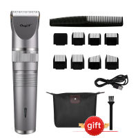 Body Washable Haircut Titanium Ceramic Blade Adjustable Rechargeable Beard Cutting Machine Trimmer Barber clipper with 5 combs