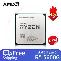 AMD ใหม่ Ryzen 5 5600G AMD R5 5600G คอนโซลเกมพีซี CPU 65W ตัวประมวลผลอุปกรณ์โต๊ะทำงาน DDR4รองรับช่อง CPU เกม AM4ไม่ทำความเย็น