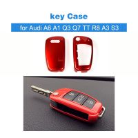 [More Suitable]สำหรับ Audi A6 A1 Q3 Q7 TT R8 A3 S3 ABS Auto Key หมวกป้องกันฝาครอบกรณีรถจัดแต่งทรงผม