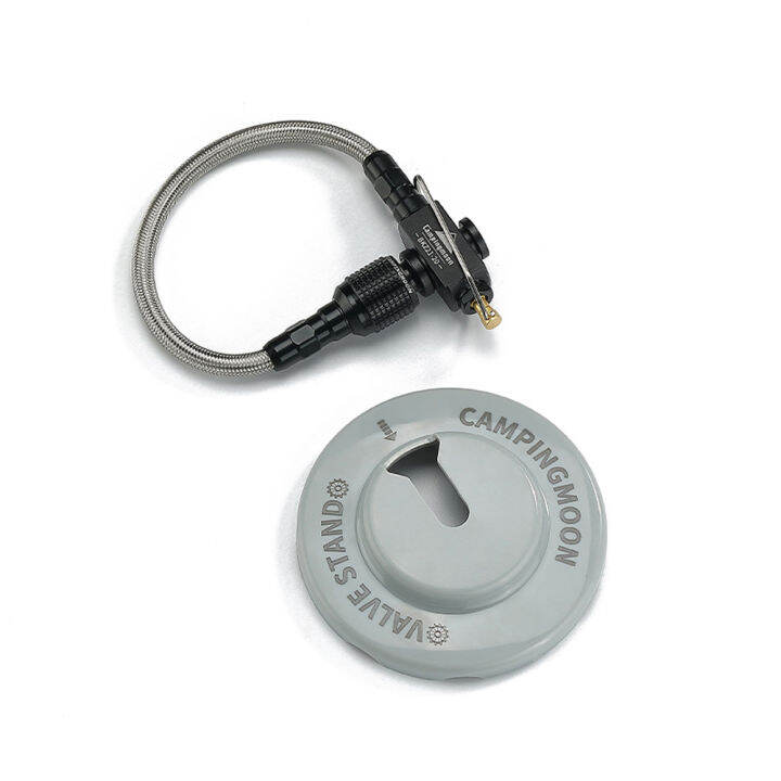 Outdoor Camping GasStoves Adaptor GasTank Connect Hose with Valves Flat