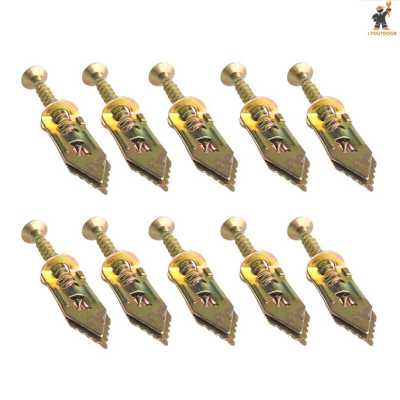 {HOT}10Pcs Self Drilling Anchors Screws Drywall Self-Tapping Expansion Toggle เครื่องมือตกแต่งบ้าน