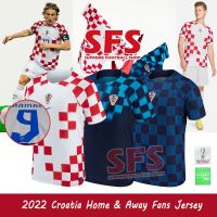 shot goods 【SFS】Top Quality 2022 WC Croatia Jersey Home Away Soccer Football Jersey Men T-shirt S-4XL