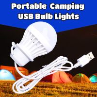 Lampu Berkemah Portabel LED Lampu Bohlam USB Mini 3W/5W Daya USB Luar Ruangan Lentera Tenda Gantung Lampu Malam Memancing Lampu Meja Birght