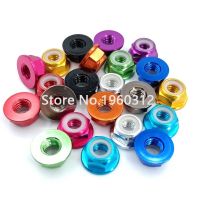 2-10pcs Colourful flange Aluminum nuts M2 M3 M4 M5 M6 M8 Nylon Hex Insert Lock Nut Locknuts self-locking Nut for RC Model Parts