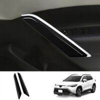 wenminr 2Pcs Glossy Black Car Inner Door Handle Trim Pull Grab Panel Handle Cover for Toyota Corolla Cross 2021 2022 RHD