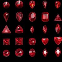 hotx【DT】 20pcs/pack red pointback glitter crystal glass nails rhinestones manicure diamond stone gem nail art Decorations