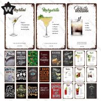 Mojito Cocktail Metal Plaque - Retro Tin Sign With Shabby Style Wall Art-การตกแต่งที่สมบูรณ์แบบสำหรับ Man Cave หรือ Bar