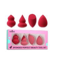 Odbo Perfect Puff Beauty Tool Set 4 Pcs. (OD8-142) :โอดีบีโอ ฟองน้ำ แต่งหน้า 4ชิ้น x 1 เซ็ต SRSi