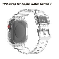 วัสดุ TPU สายนาฬิกาแบบ2อิน1และเคสสำหรับ Iwatch Serise 7 40มม. 41มม. 44มม. 45มม. 3 4 5 6