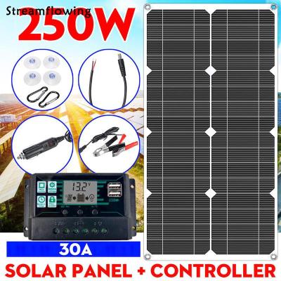 ตัวควบคุมแอลซีดีเครื่องชาร์จแบตเตอรี่30A ชุดแผงแสงอาทิตย์ที่ชาร์จแสงอาทิตย์ทนทานแบบพกพาสำหรับรถยนต์ RV ที่ชาร์จแสงอาทิตย์เครื่องชาร์จแผงโซลาร์เซลล์ชุดแผงแสงอาทิตย์สำหรับแผงพลังงานแสงอาทิตย์แบบพกพารถ RV ชุดแผงแสงอาทิตย์