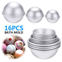 16pcs สบู่เทียนแม่พิมพ์ DIY อลูมิเนียม Bath Ball แม่พิมพ์โลหะ Bomb Fizzy Crafting แม่พิมพ์ทรงกลมเส้นผ่านศูนย์กลาง 45 มม./55 มม./65 มม.-zaldfjgnsdg