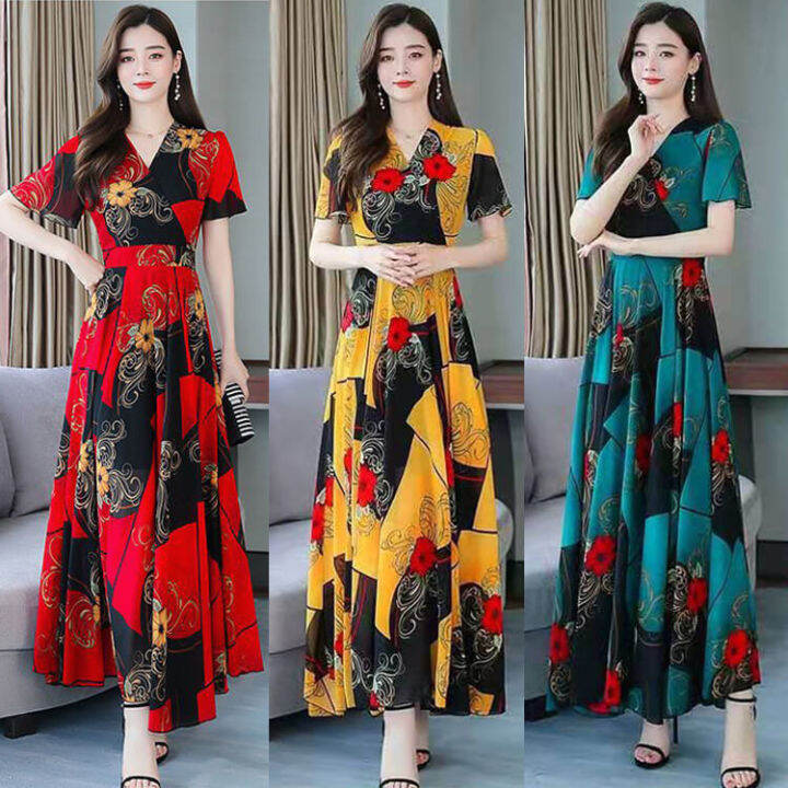 Đầm maxi hoa cao cấp | Lazada.vn: Mua bán trực tuyến Đầm với giá ...