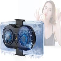 ✁ Mobile Phone Radiator Dual Fan Semiconductor Radiator Cooling Fan Game Rack Silent