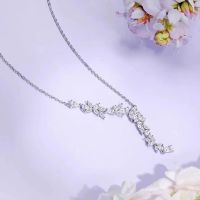 [COD] [Wisteria series] Y-shaped necklace female high-end niche girlfriend gift [spot wholesale]