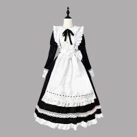 2021 Halloween Cosplay Costumes Anime Apron Maid Role Play Long Dress Plus Size Black White Lolita Lingerie Dress Maid Outfits