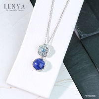 Lenya Jewelry  จี้ประดับพลอยตัวเรือนเงินแท้ชุบทองคำขาว