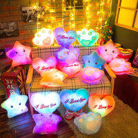 หมอนรูปหัวใจ Plush Light - Up ของเล่นเรืองแสงของเล่นตัวอักษรภาษาอังกฤษของขวัญเด็กสำหรับเพื่อนสาว Led ตุ๊กตาหมอน