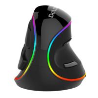 Delux M618บวกเมาส์แนวตั้งตามหลักสรีรศาสตร์สาย RGB 6ปุ่ม1600 4000 DPI เมาส์คอมพิวเตอร์ตามหลักสรีรศาสตร์ USB แบบมีสายสำหรับพีซี