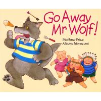 Go away Mr. wolf childrens English picture book story turn over the book parent-child books original edition of Liao Caixings book list childrens English Enlightenment 3-6 years old original English book