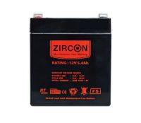 ZIRCON BATTERIES (แบตเตอรี่สำหรับเครื่องสำรองไฟ) ZIRCON 12V 5.4AH (BLACK)