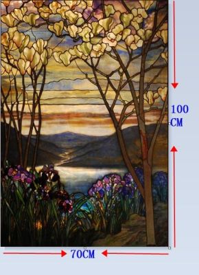 【☸2023 New☸】 shang815558 ฟิล์มแก้วศิลปะโมเสคของโบสถ์ยุโรปสติกเกอร์ทึบแสงหน้าต่างเปรอะเปื้อนมีกาวในตัว/ของตกแต่งแบบคงที่เพิ่มความเป็นส่วนตัวกำหนดขนาดได้