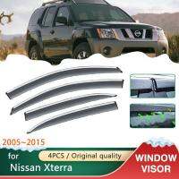 Car Side Windows Visors for Nissan Xterra N50 2005~2015 2006 2009 2011 Awnings Wind Sun Guard Deflector Auto Accessories Trim