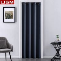 LISM Modern Door Curtain for Doorway Privacy Solid Color Curtains for Living Room Home Decoration Curtains for the Room Blinds