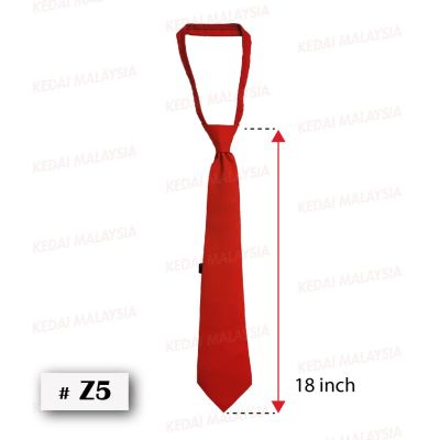 School Colored Zip Necktie