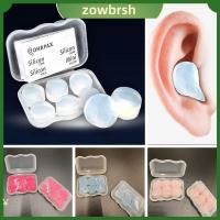 ZOWBRSH 6PCS โปร่งใสโปร่งใส ปลั๊กอุดหู กันน้ำกันน้ำได้ ซิลิโคนนุ่มๆ ที่อุดหูลดเสียงรบกวน ของขวัญสำหรับเด็ก การว่ายน้ำว่ายน้ำ ที่ปิดหูกันเสียงฉนวนกันเสียง ใช้ได้ทุกเพศ