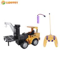 2 in 1 Remote Control Simulation Crane 5 Channels RC Engineering Car 2.4GHz RC Forklift Construction Toys Heavy Metal As Gift